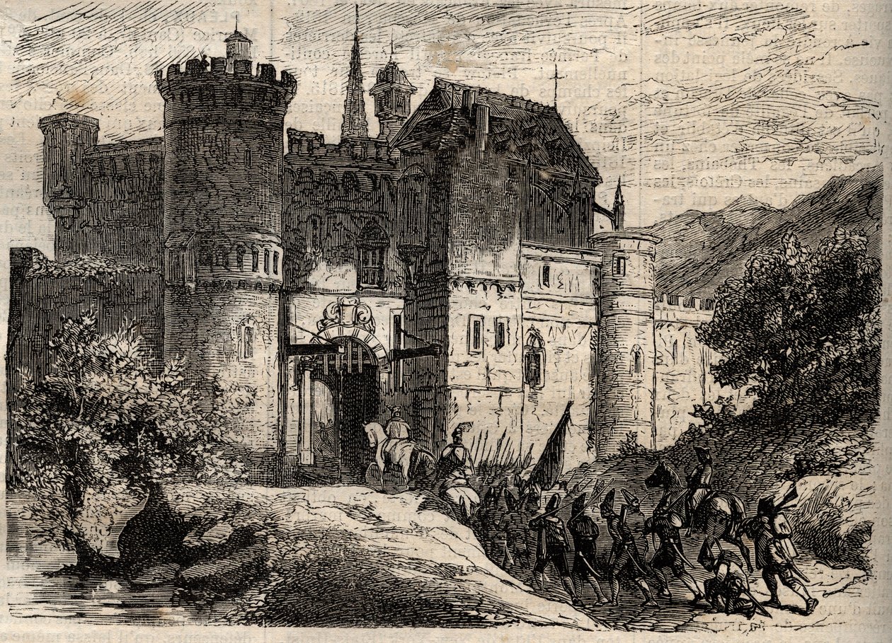 Pascal Paoli, Befreier von Korsika - Pascal Paoli (1725-1807), Befreier von Korsika betritt Bastia - Gravur in „Dictionnaire populaire illustré“ - 1864 - von Joseph Decembre und Edmond Allonier von Unknown artist
