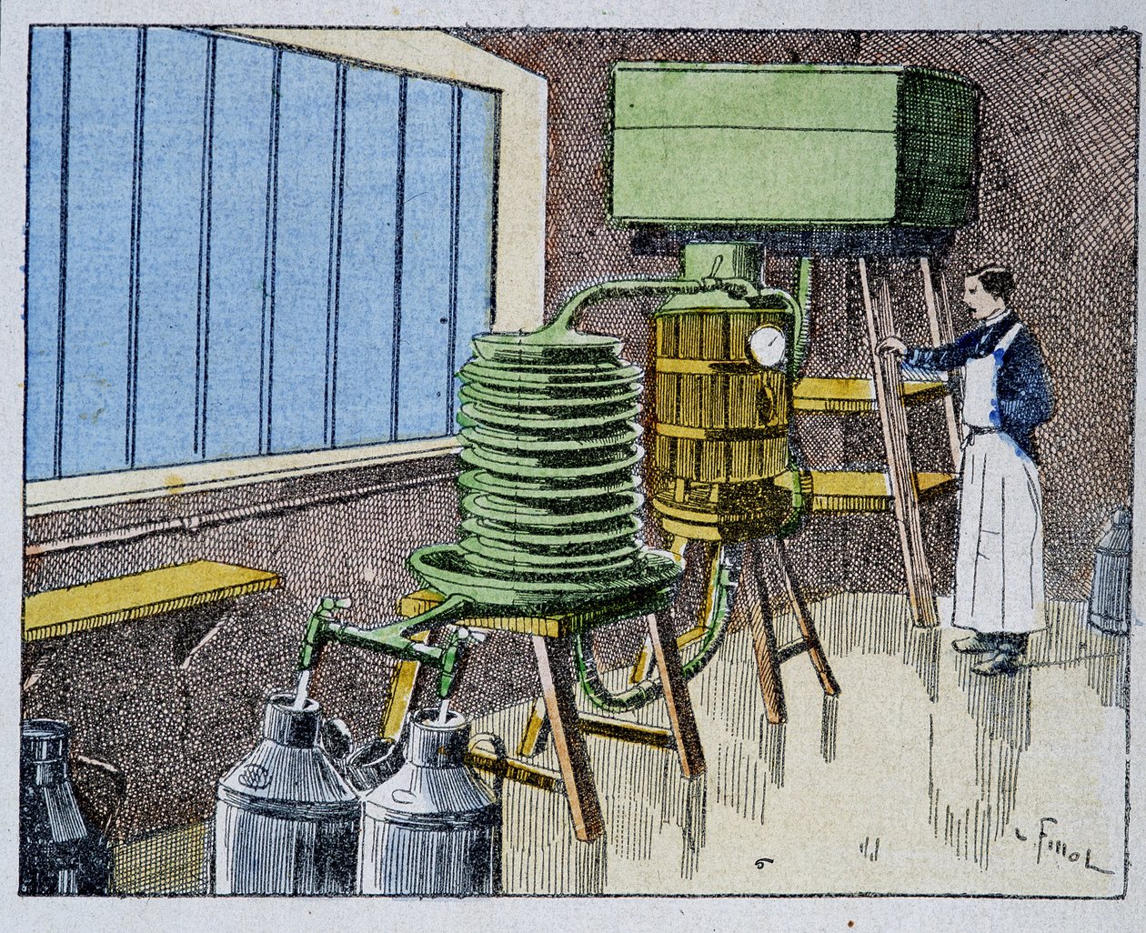 Pasteurisierung von Milch - Gravur, Ende 19. Jahrhundert von Unknown artist