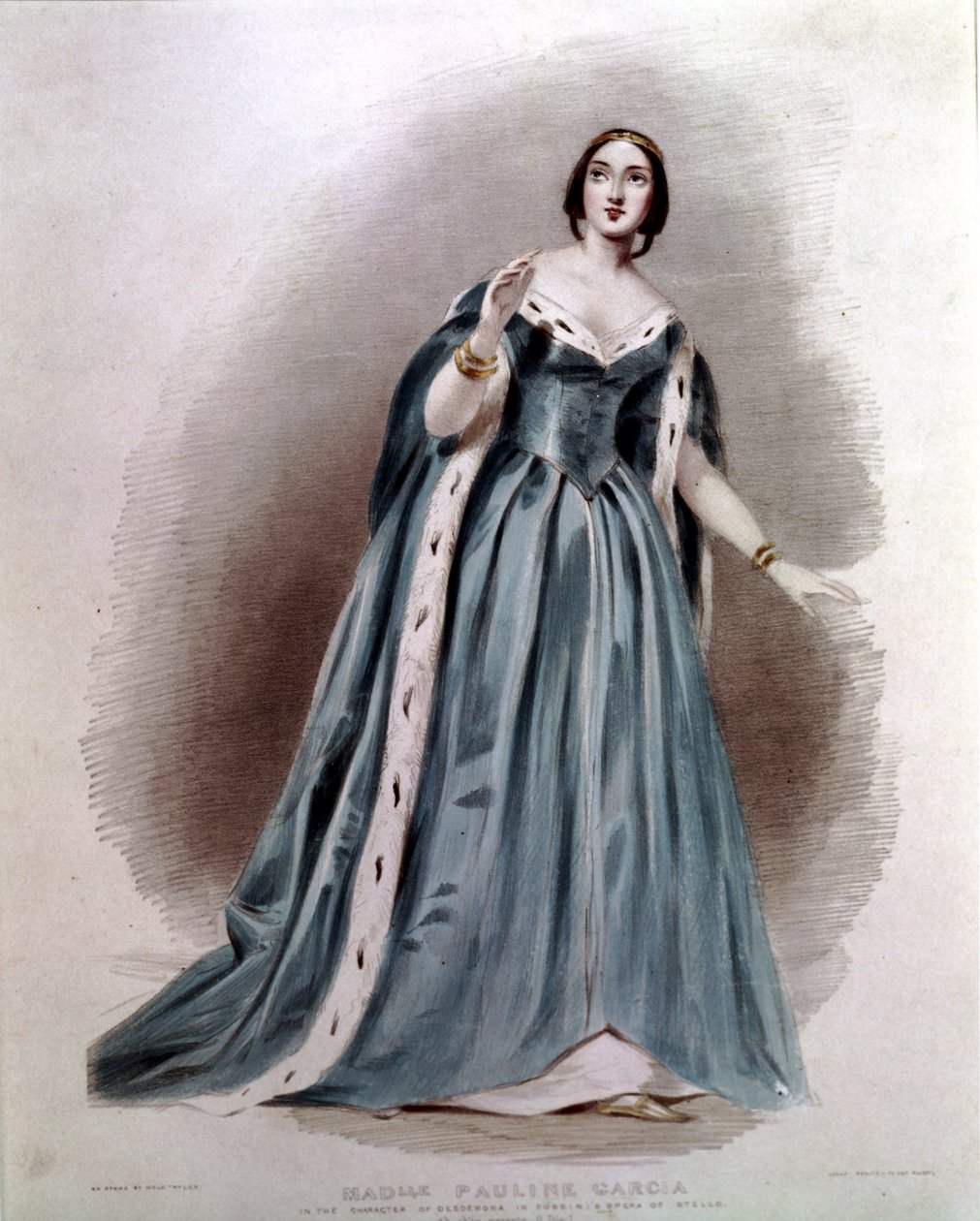Pauline Viardot - García (1821-1910), französische Sängerin. in der Rolle der Desdemona. Otello von Gioacchino Rossini von Unknown artist