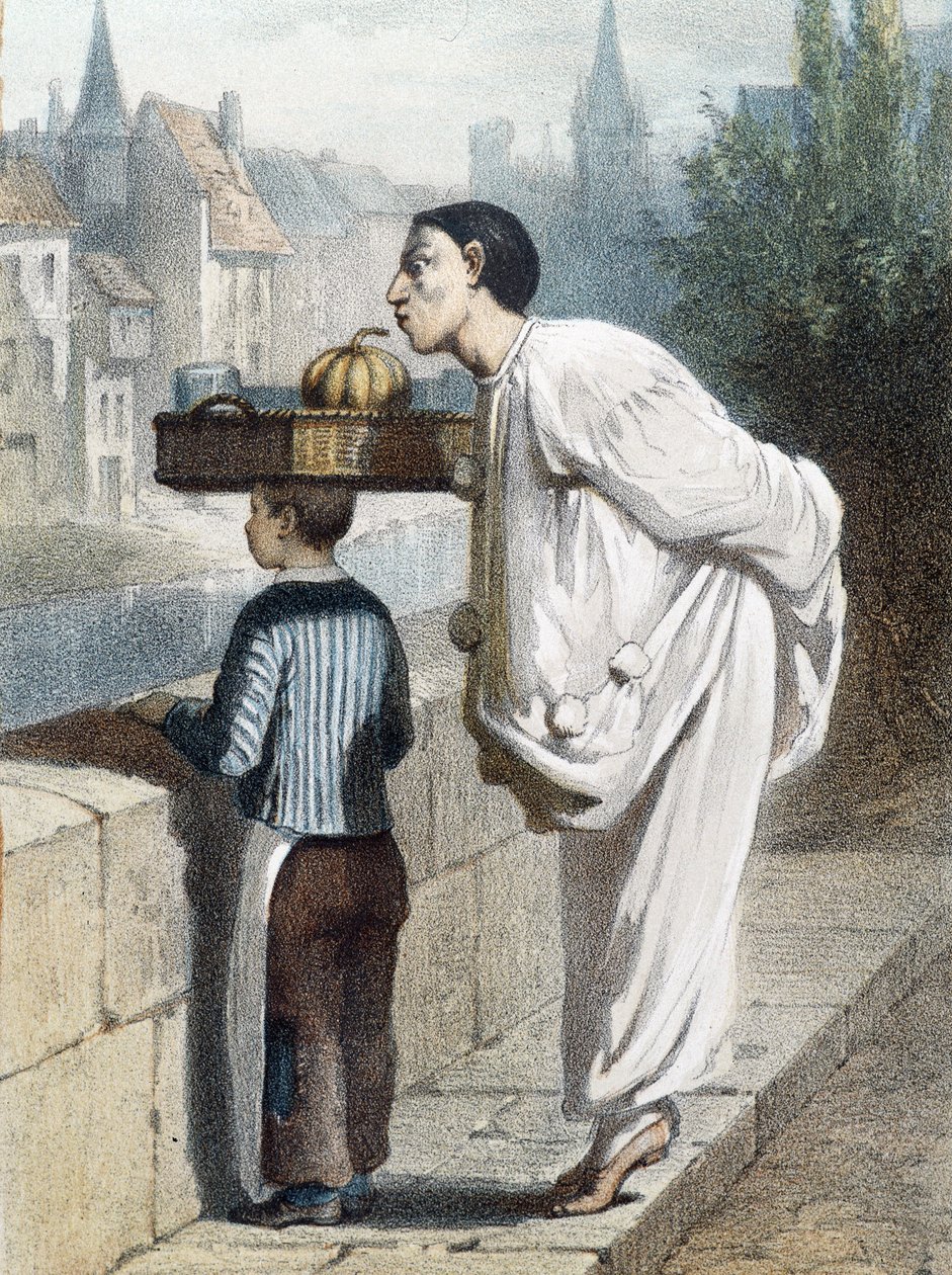 Pierrot riecht an einer Frucht - n.d., Ende 19. Jahrhundert von Unknown artist