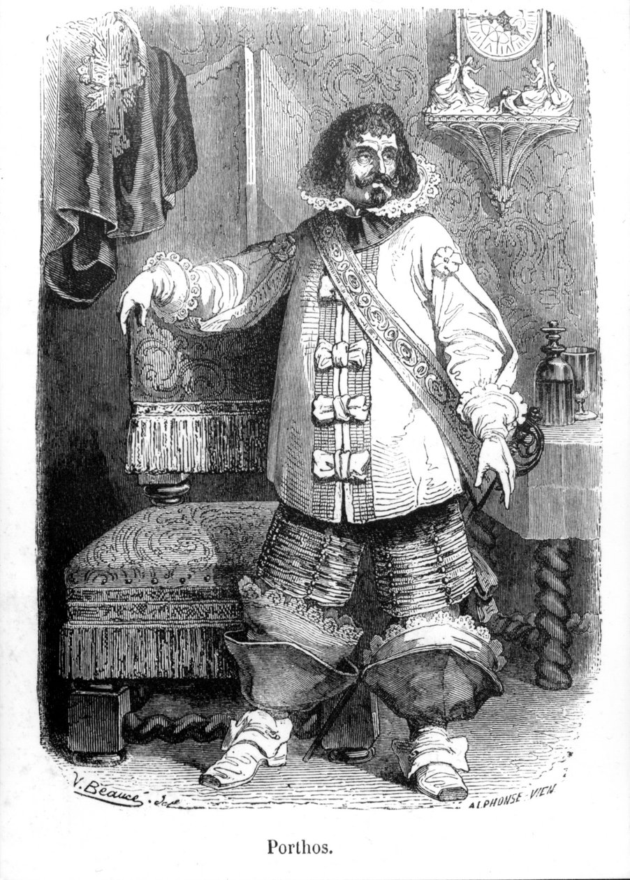Porthos - in „Die drei Musketiere“ von Alexandre Dumas Père. von Unknown artist