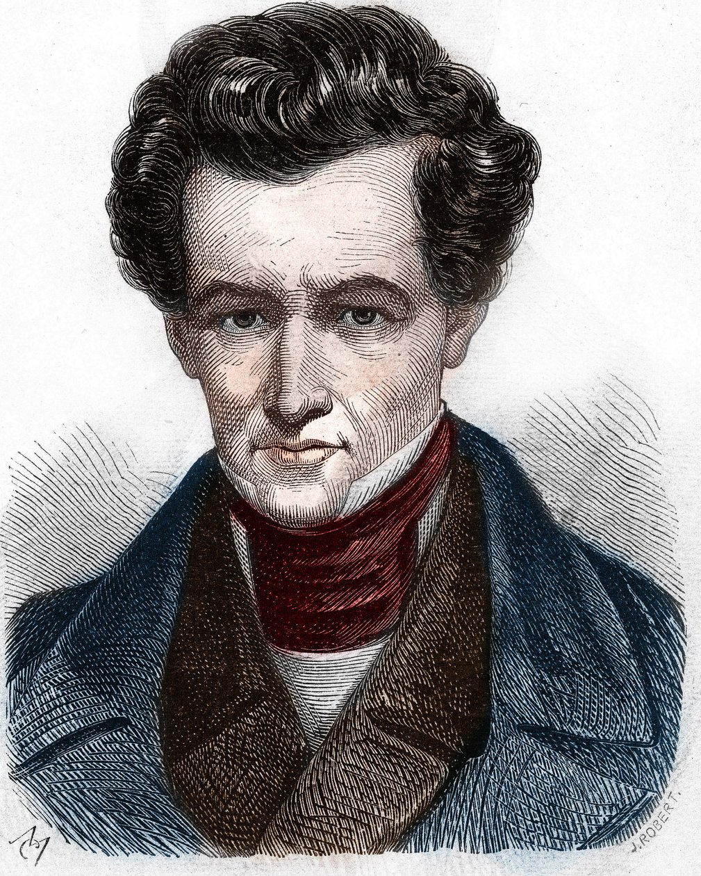 Porträt von Armand Carrel (1800-1836), französischer Journalist. von Unknown artist