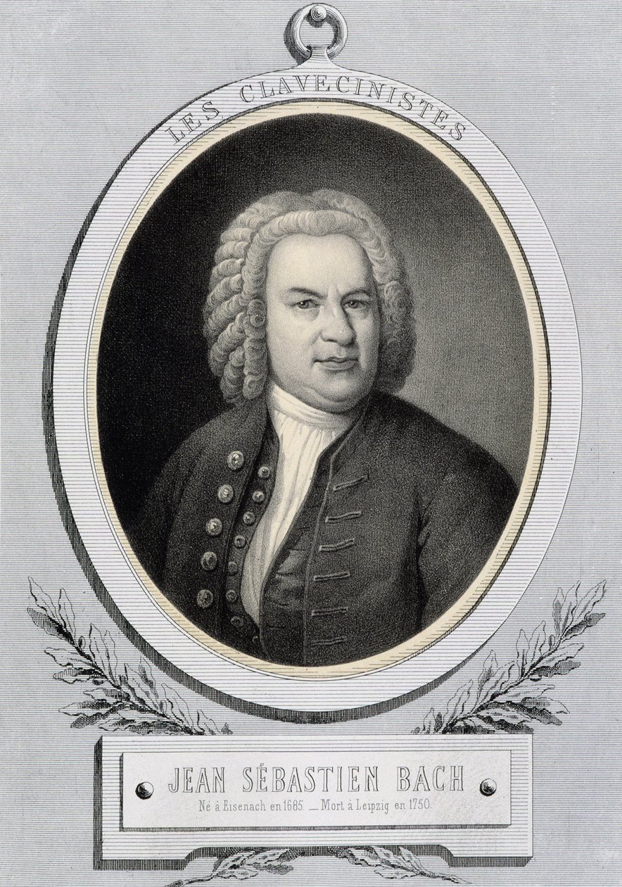 Porträt in Medaillon von Johann Sebastian Bach von Unknown artist