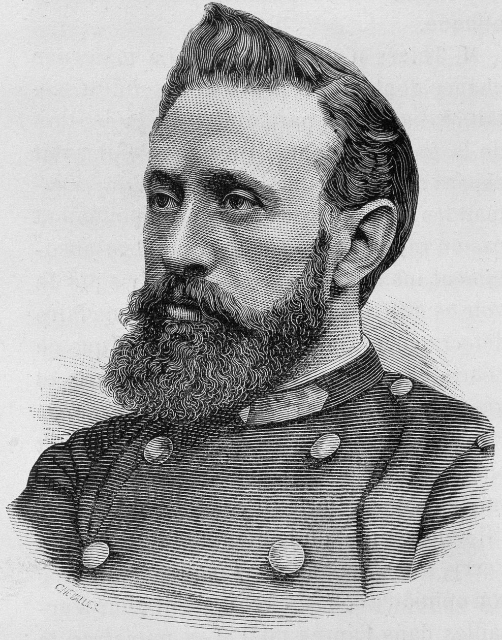 Porträt von Adolphe Alphonse Assi (1840 - 1886). Gravur aus dem späten 19. Jahrhundert in „Histoire de France“ von H. Martin. von Unknown artist