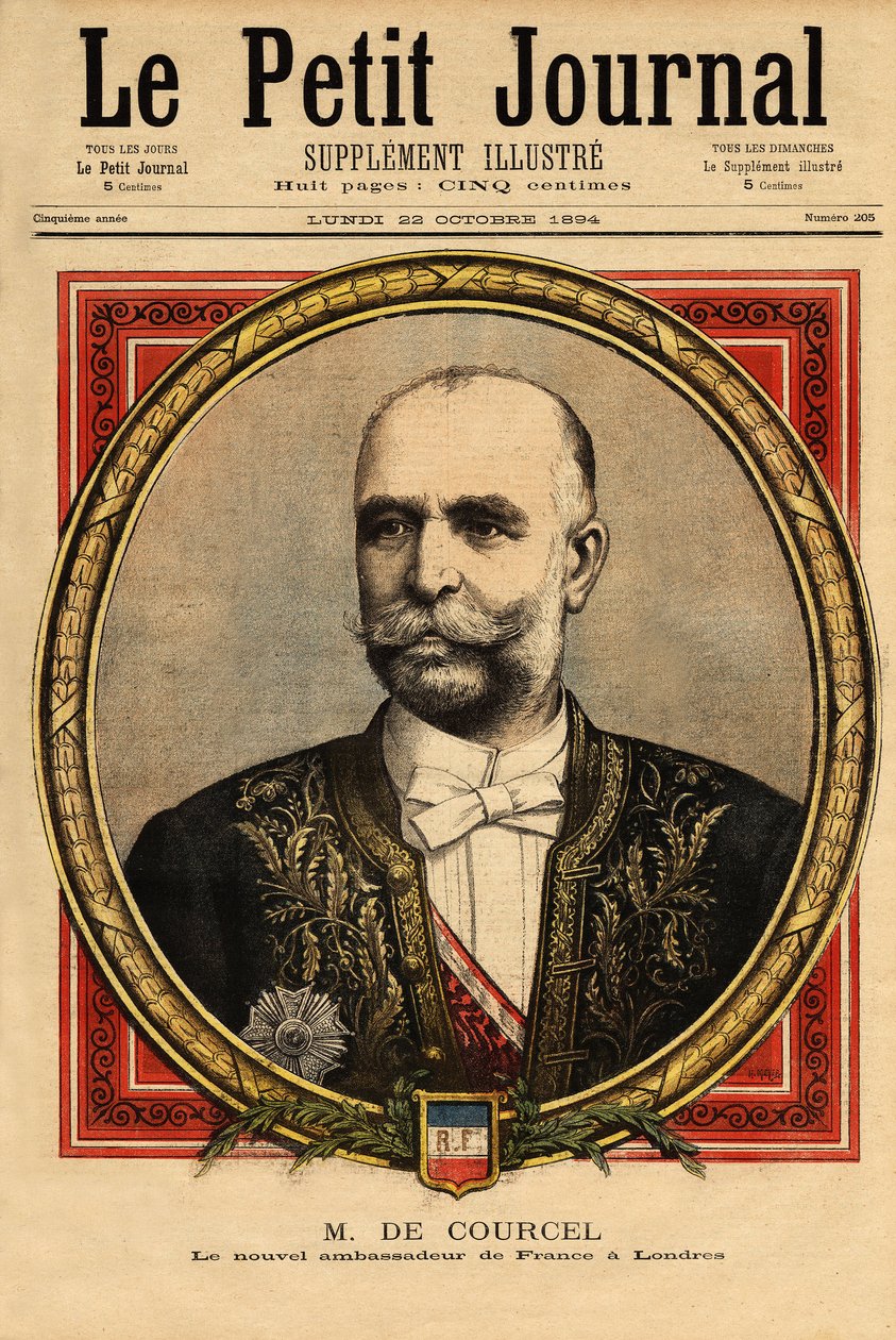 Porträt von Alphonse Chodron de Courcel (1835-1919), französischer Politiker, diplomatische Karriere, in Deutschland (1881-1886) und im Vereinigten Königreich (1894-1898), Präsident des Verwaltungsrats der Paris-Orleans-Eisenbahnen und Mitglied der Akademi von Unknown artist