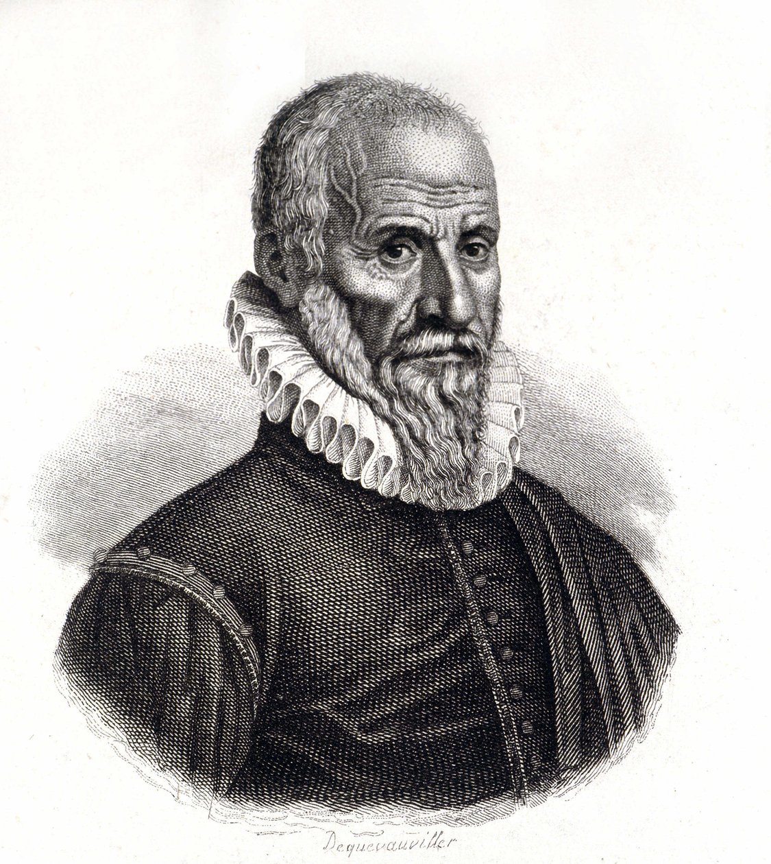 Porträt von Ambroise Pare (1509-1590), französischer Chirurg - Gravur des 19. Jahrhunderts von Unknown artist