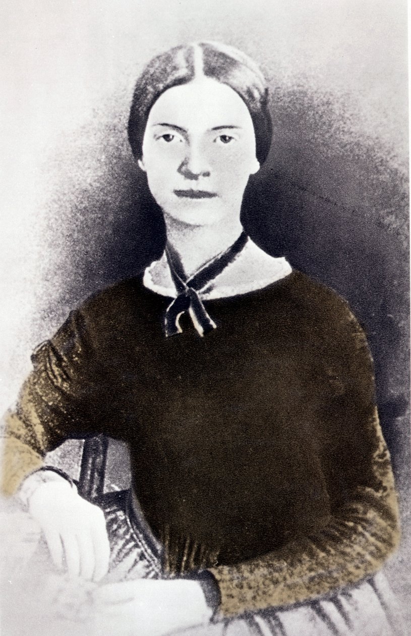 Porträt der amerikanischen Dichterin Emily Dickinson (1830-1886) von einem Foto um 1846-1847 von Unknown artist