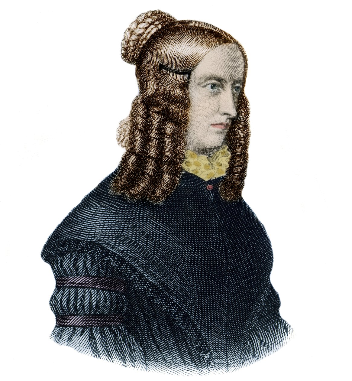 Porträt von Annette von Droste-Hülshoff (1797-1848) englische Schriftstellerin und Dichterin von Unknown artist