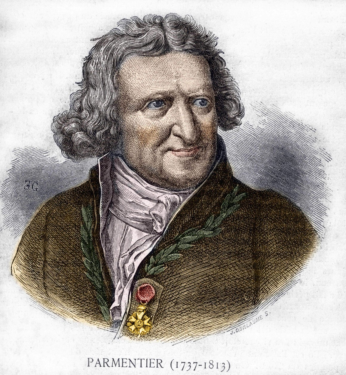 Porträt von Antoine Augustin Parmentier (1737 - 1813), französischer Militärapotheker und Agronom (in „Les Contemporains“, Ende 19. Jahrhundert) von Unknown artist
