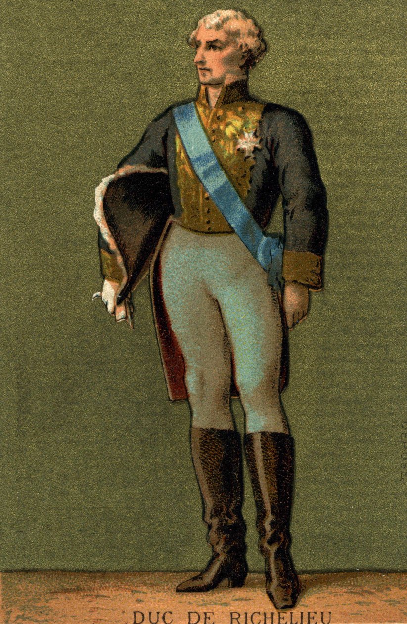 Porträt von Armand du PLESSIS, Herzog von RICHELIEU (1766-1822) von Unknown artist