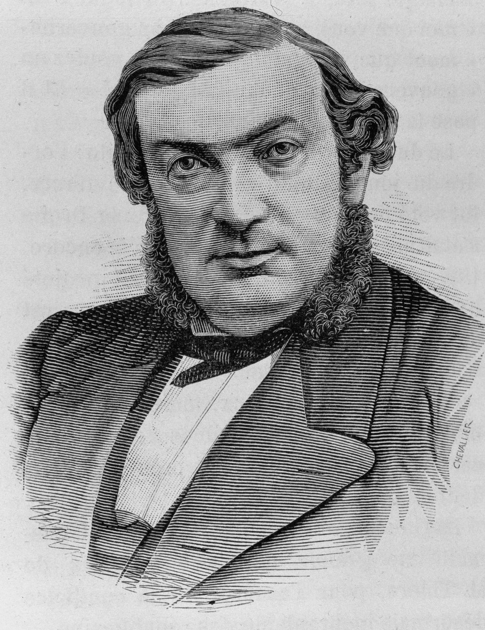 Porträt von Batbie. Gravur des späten 19. Jahrhunderts in „Histoire de France“ von H. Martin von Unknown artist