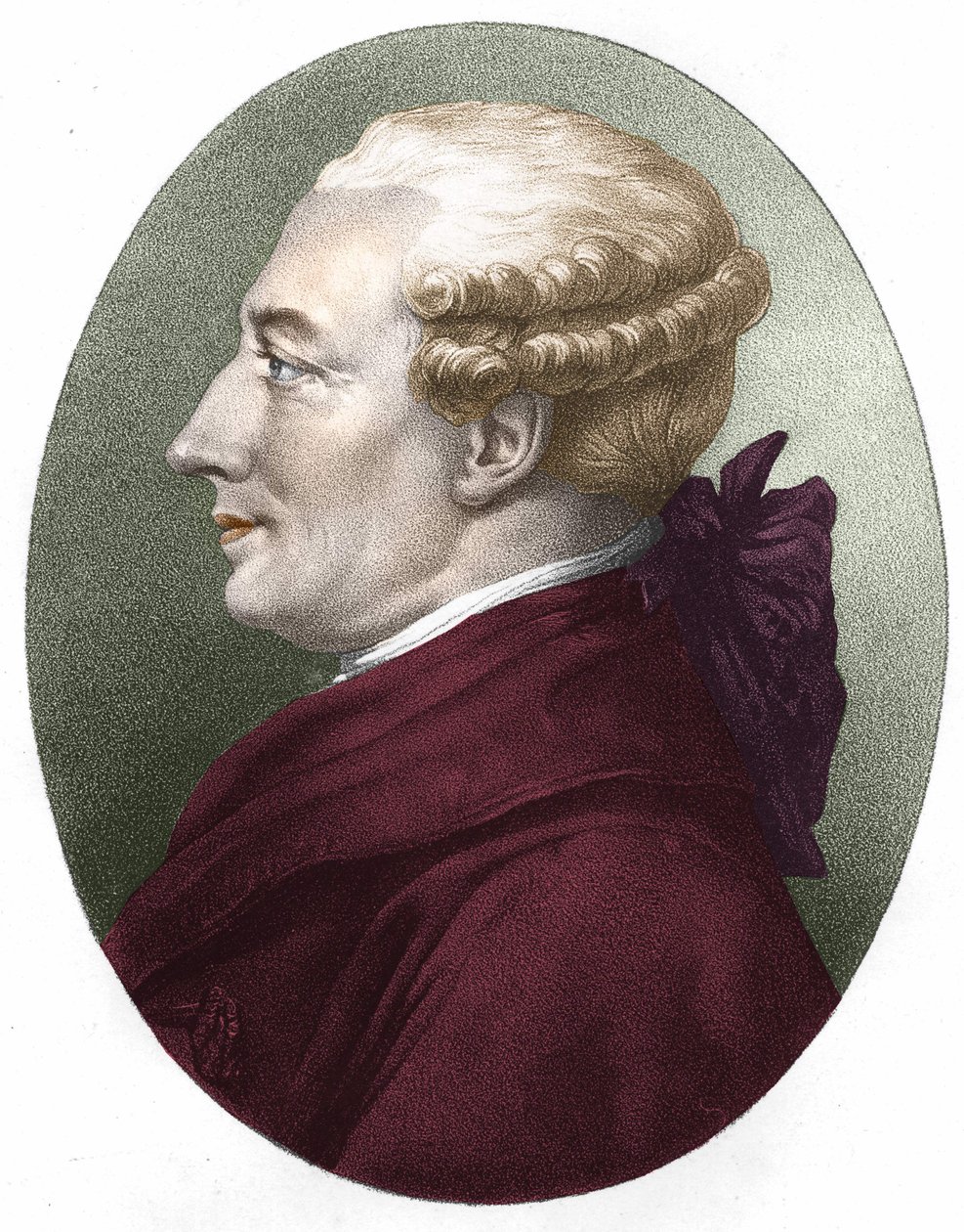Porträt von Beaumarchais. Gravur aus dem 19. Jahrhundert. von Unknown artist