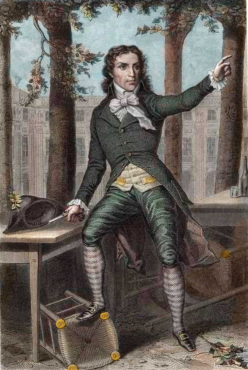 Porträt von Camille Desmoulins (1760-1794), Politiker während der Französischen Revolution von Unknown artist
