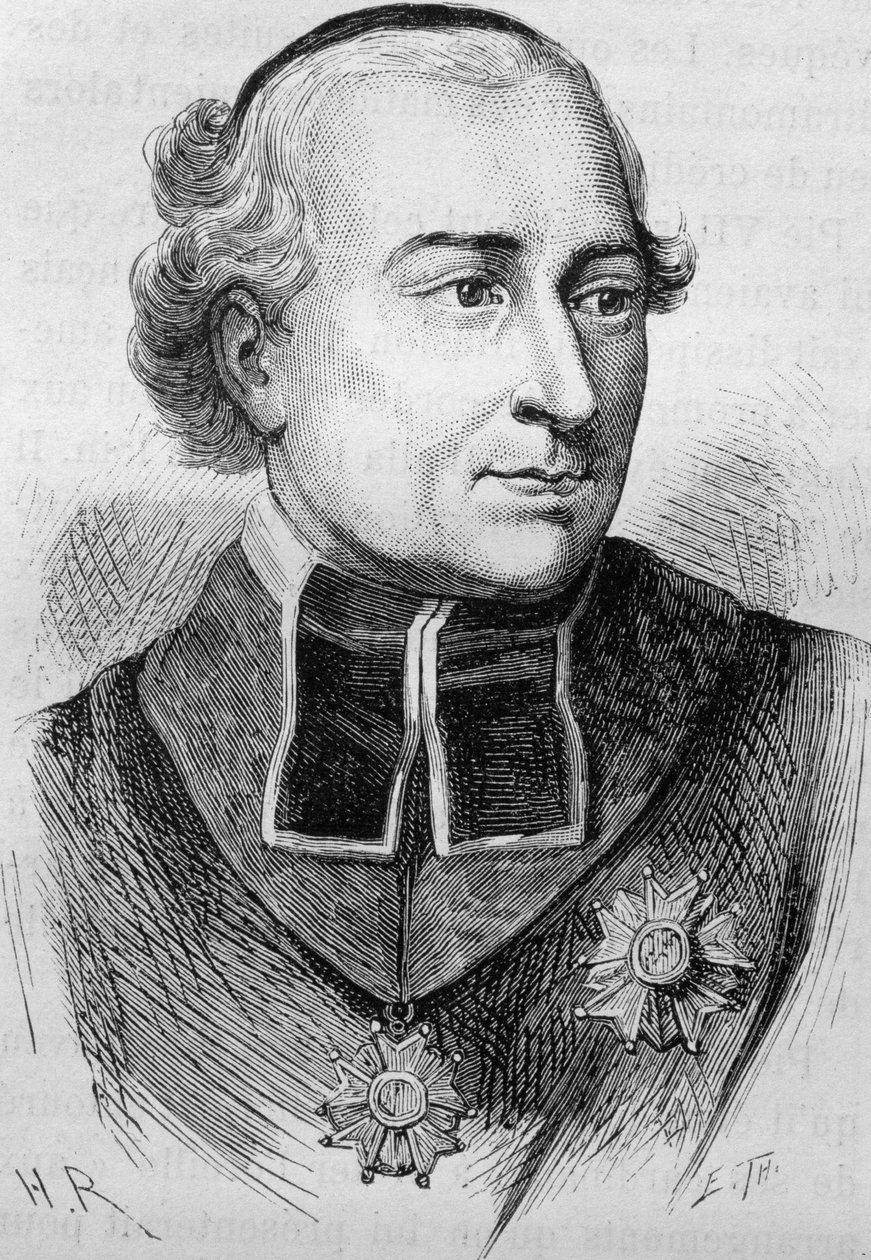 Porträt von Kardinal Joseph Fesch (1763 - 1839). Gravur Ende des 19. Jahrhunderts in „Histoire de France“ von H. Martin. von Unknown artist