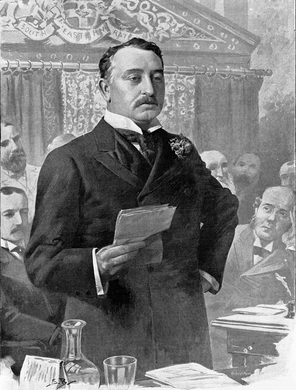 Porträt von Cecil John Rhodes, britischer Geschäftsmann und Kolonialverwalter von Unknown artist
