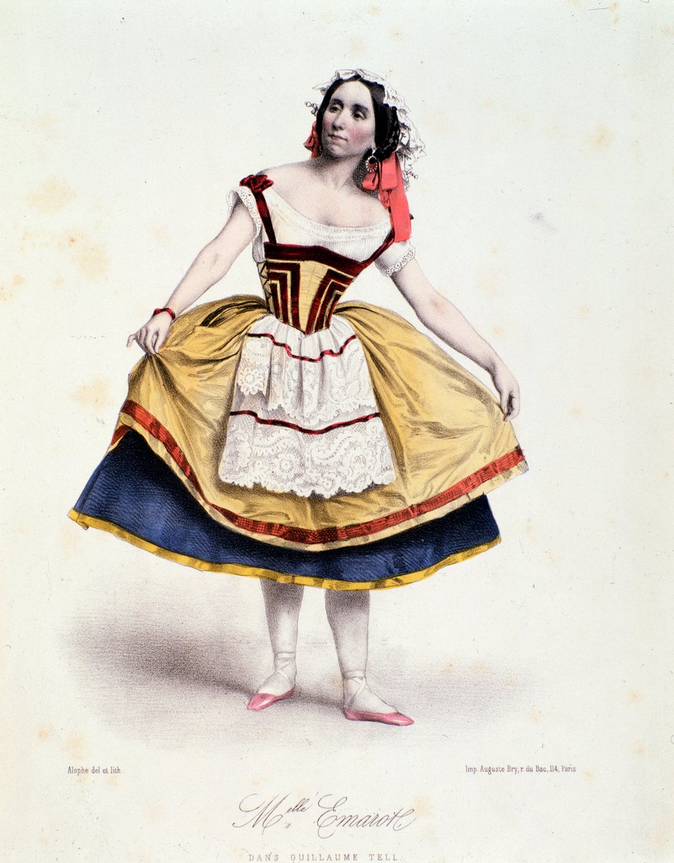 Porträt von Celestine Emarot in Guillaume Tell, Ballett von Gioacchino Rossini, ca. 1858 von Unknown artist