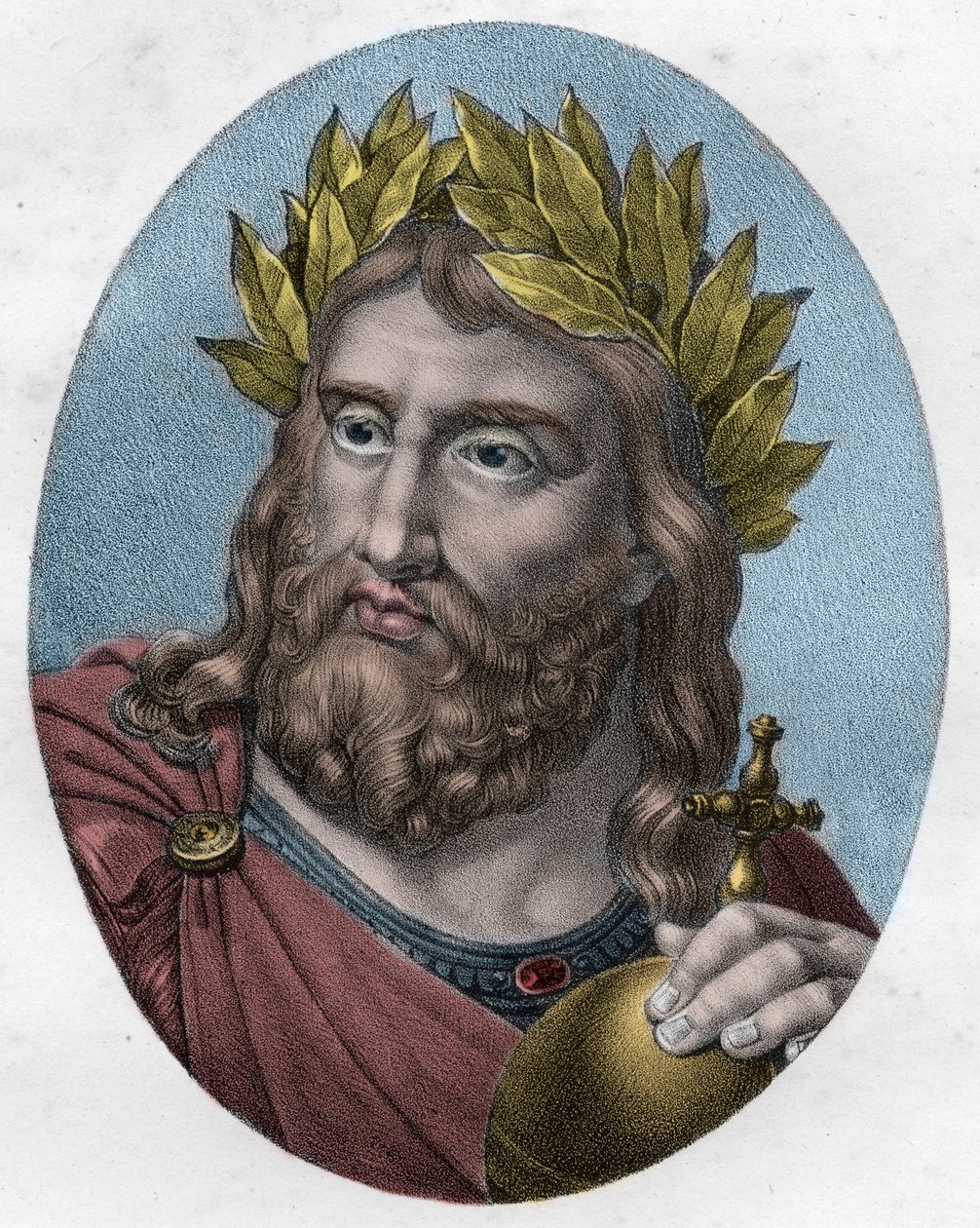 Porträt von Karl dem Großen (742-814), König der Franken (Stich) von Unknown artist