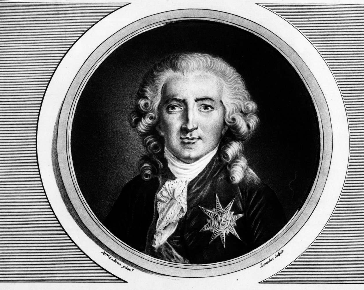 Porträt von Charles Alexandre de Calonne (1734-1802). Gravur in „Komplette Sammlung historischer Gemälde der Französischen Revolution, in drei Bänden.“ 1804. von Unknown artist