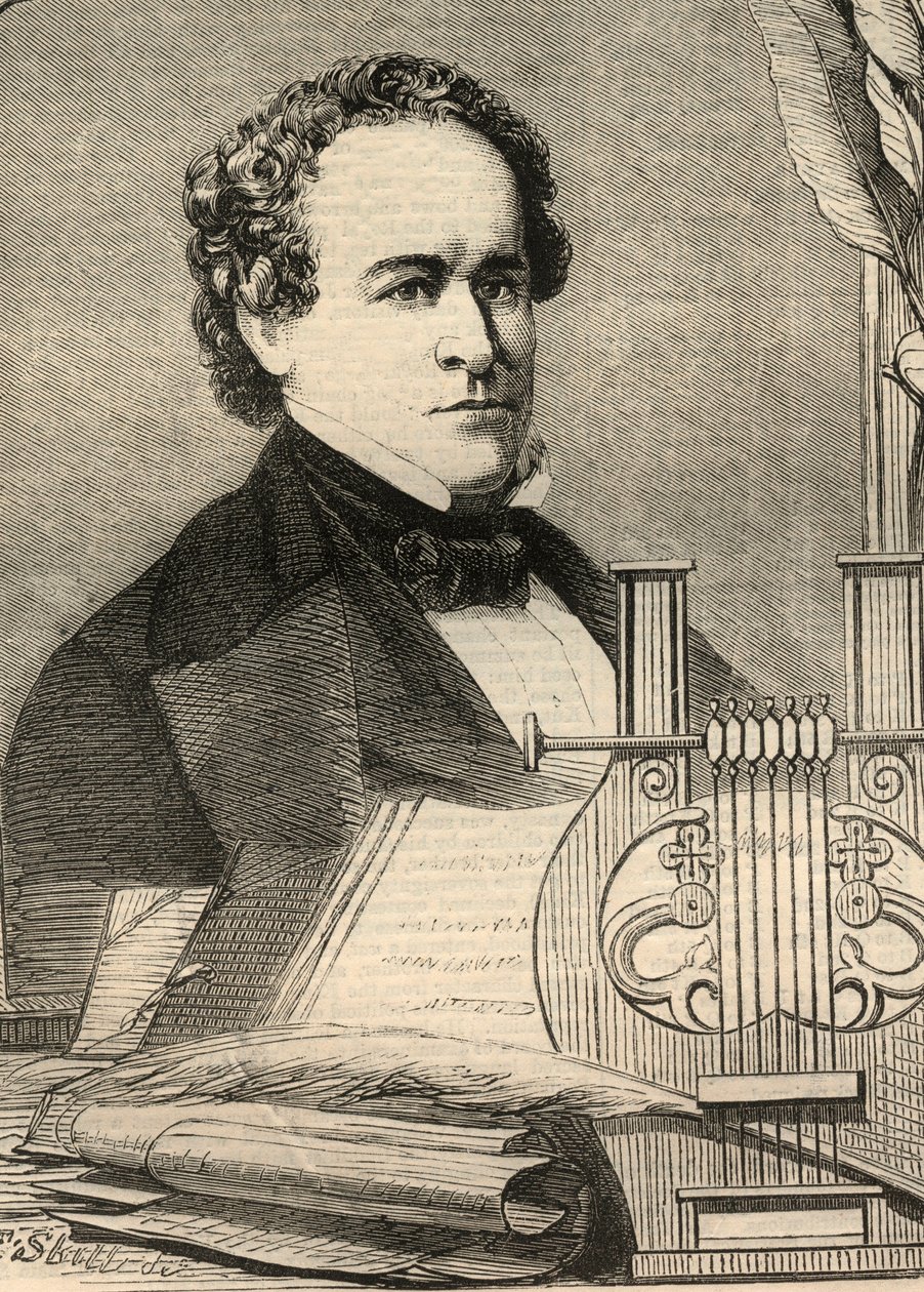 Porträt von Charles Anthon (1797-1867), amerikanischer Professor. Gravur in „The Illustrated London News“ vom 23. Januar 1858. von Unknown artist