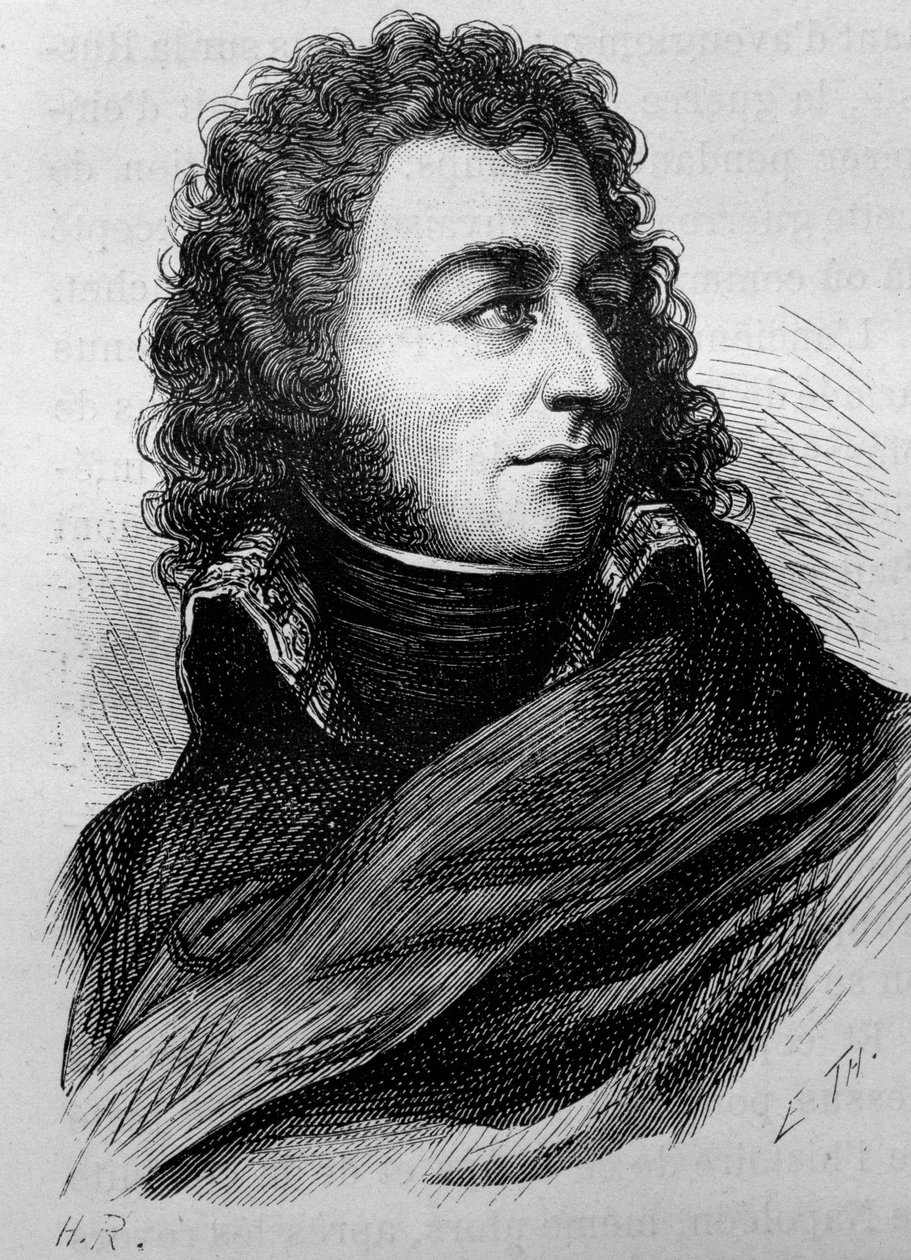 Porträt von Charles John - Baptist Bernadotte (Charles XIV) (1763 - 1844). Gravur aus dem späten 19. Jahrhundert in „Histoire de France“ von H. Martin von Unknown artist