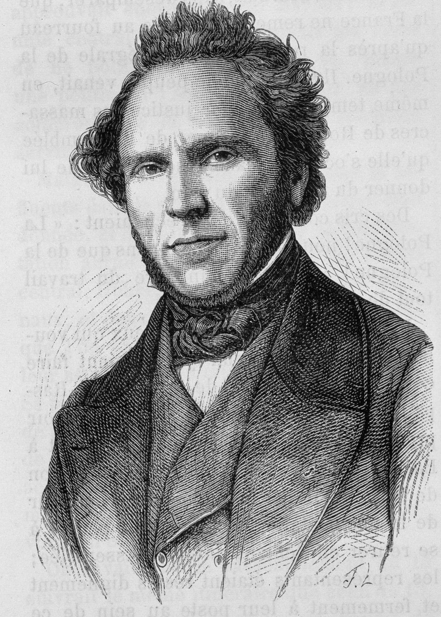 Porträt von Claude Anthime Corbon (1808 - 1891). Gravur des späten 19. Jahrhunderts in „Histoire de France“ von H. Martin von Unknown artist