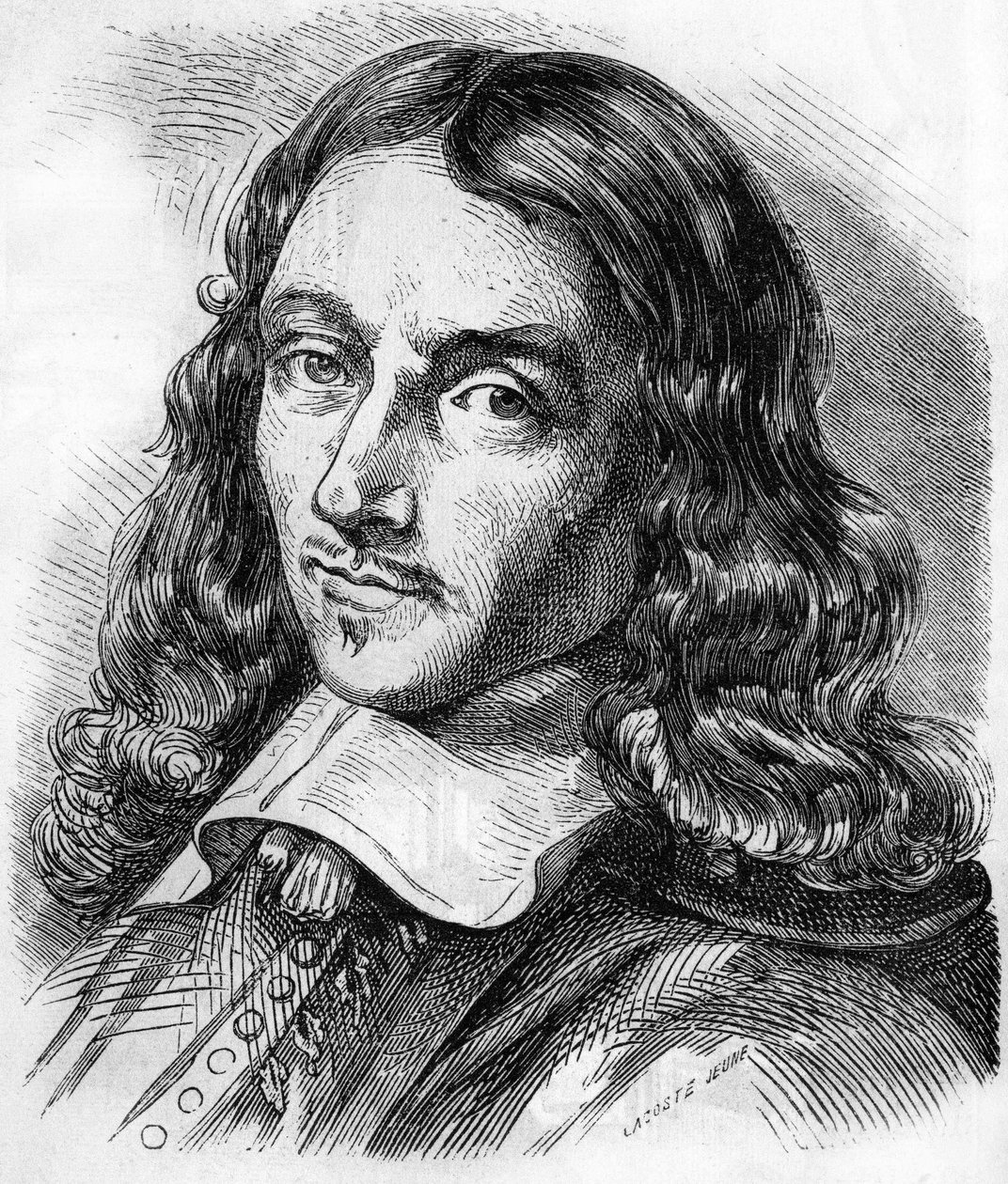 Porträt von Claude Perrault (1613-1688), französischer Architekt, Arzt und Physiker. Gravur von 1866 von Unknown artist