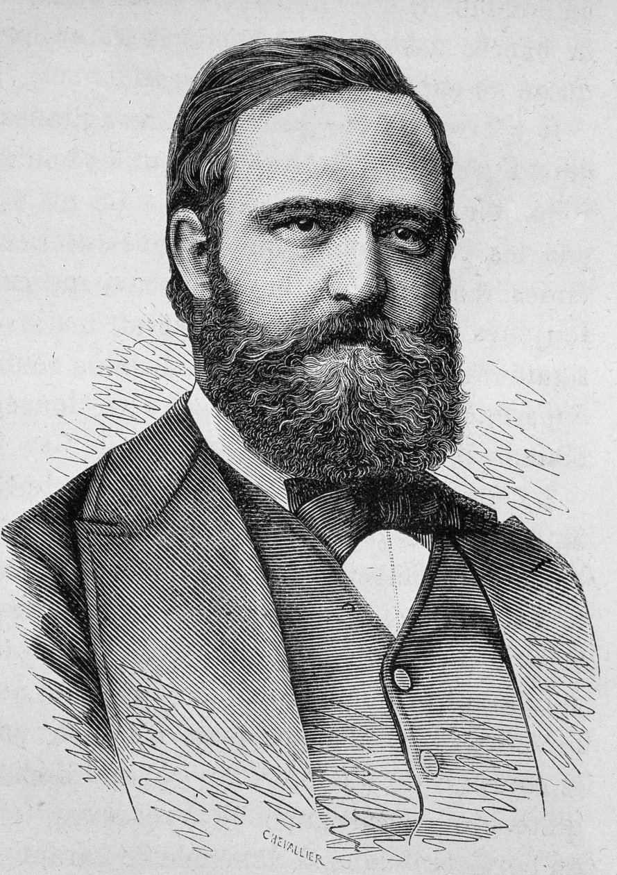 Porträt von Clément Duvernois. Gravur aus dem späten 19. Jahrhundert in „Histoire de France“ von H. Martin. von Unknown artist