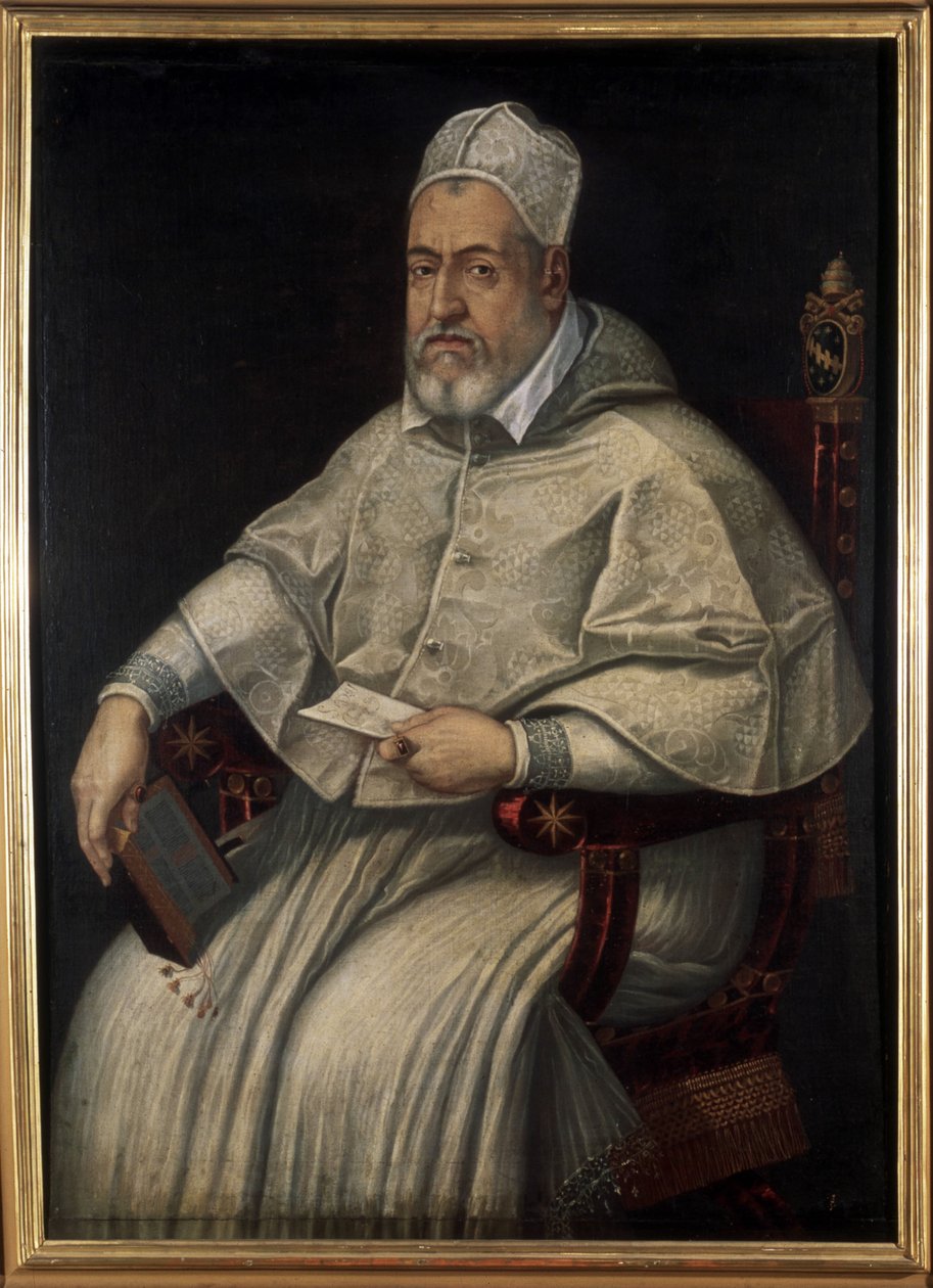 Porträt von Clemens VIII. (1536 - 1605). Gemälde aus dem 16. oder 17. Jahrhundert. Museo di Roma. Rom von Unknown artist