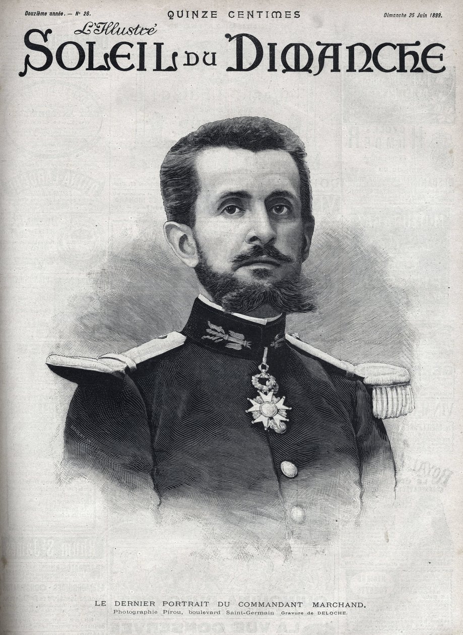 Porträt von Kommandant Jean Baptiste Marchand (1863-1934). Gravur in „Le sun-du-dimanche“, 25. Juni von Unknown artist