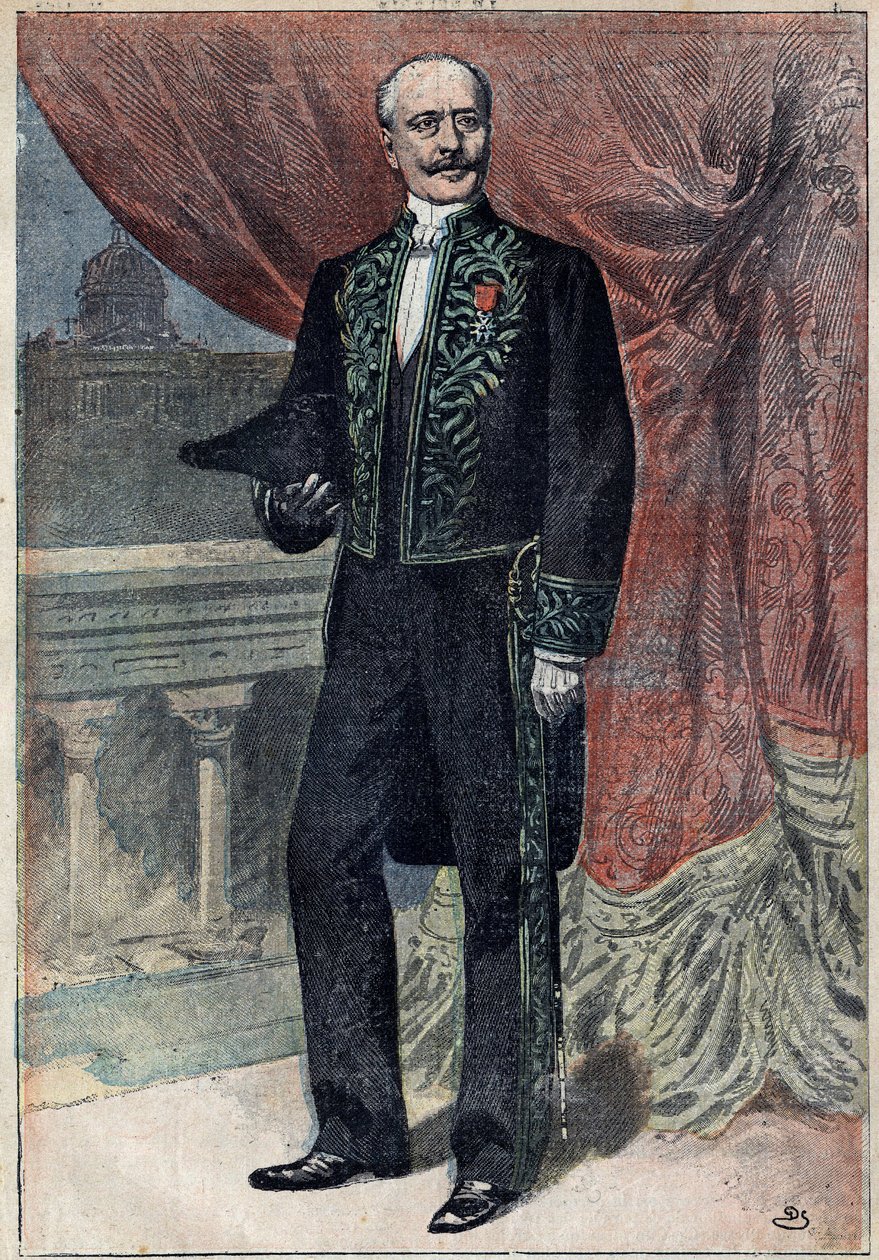 Porträt von Graf Albert de Mun (1841-1914), ein französischer Politiker, Essayist und Militär, bei seinem Eintritt in die Académie Française am 10. März 1898. von Unknown artist