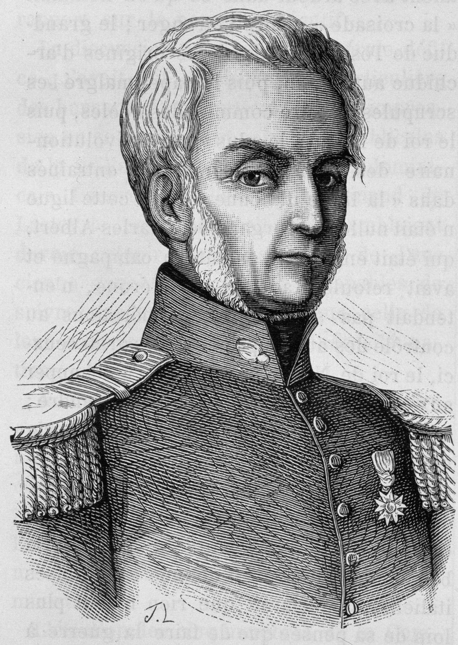 Porträt von Courtais. Gravur aus dem späten 19. Jahrhundert in „Histoire de France“ von H. Martin von Unknown artist