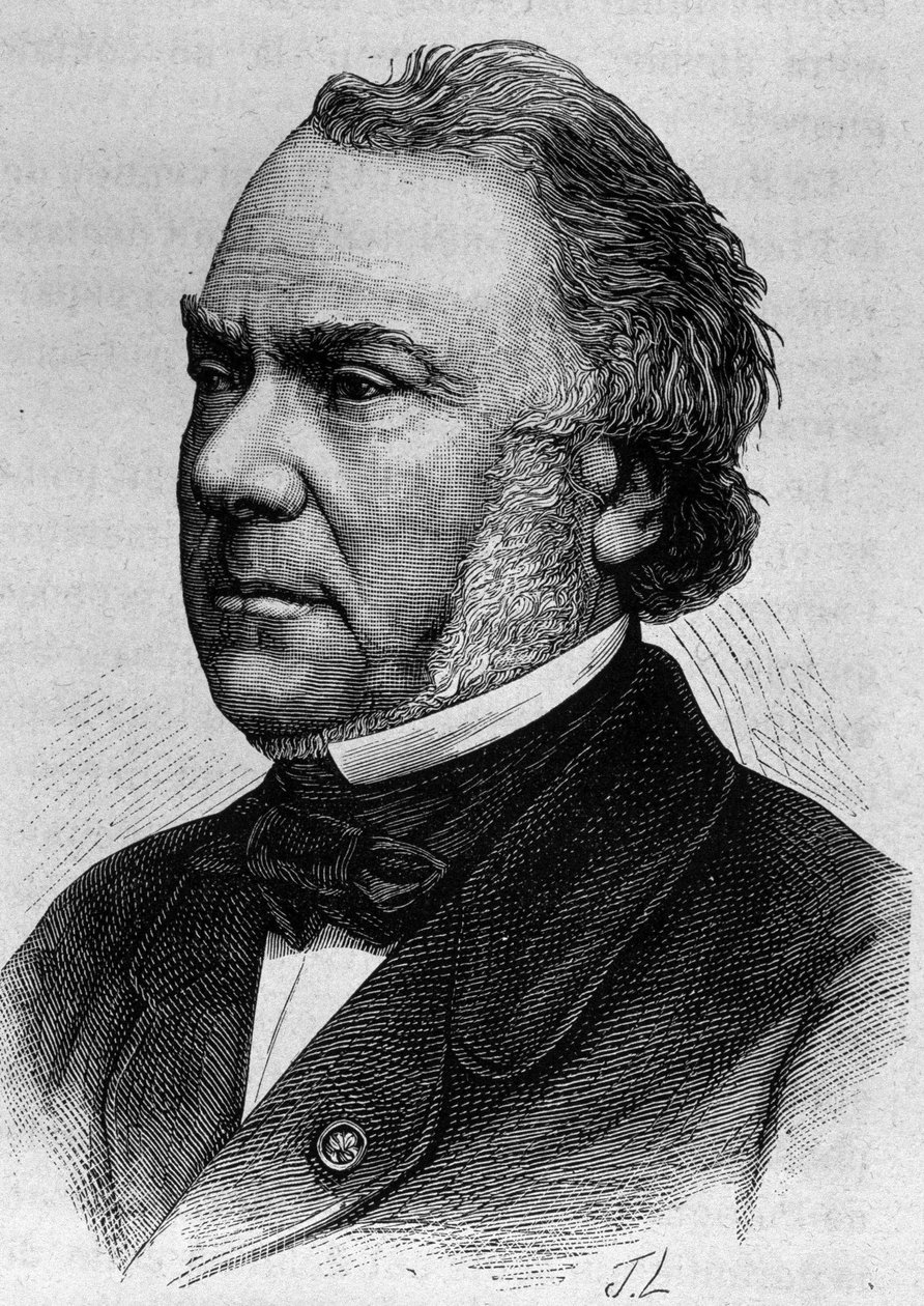 Porträt von Delangle. Gravur aus dem Ende des 19. Jahrhunderts in „Histoire de France“ von H. Martin von Unknown artist