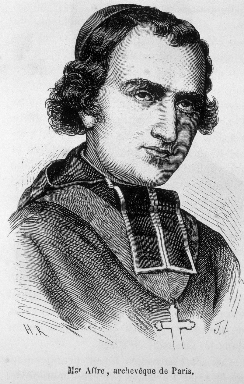 Porträt von Denys Auguste Affre (1793-1848), Erzbischof von Paris von Unknown artist