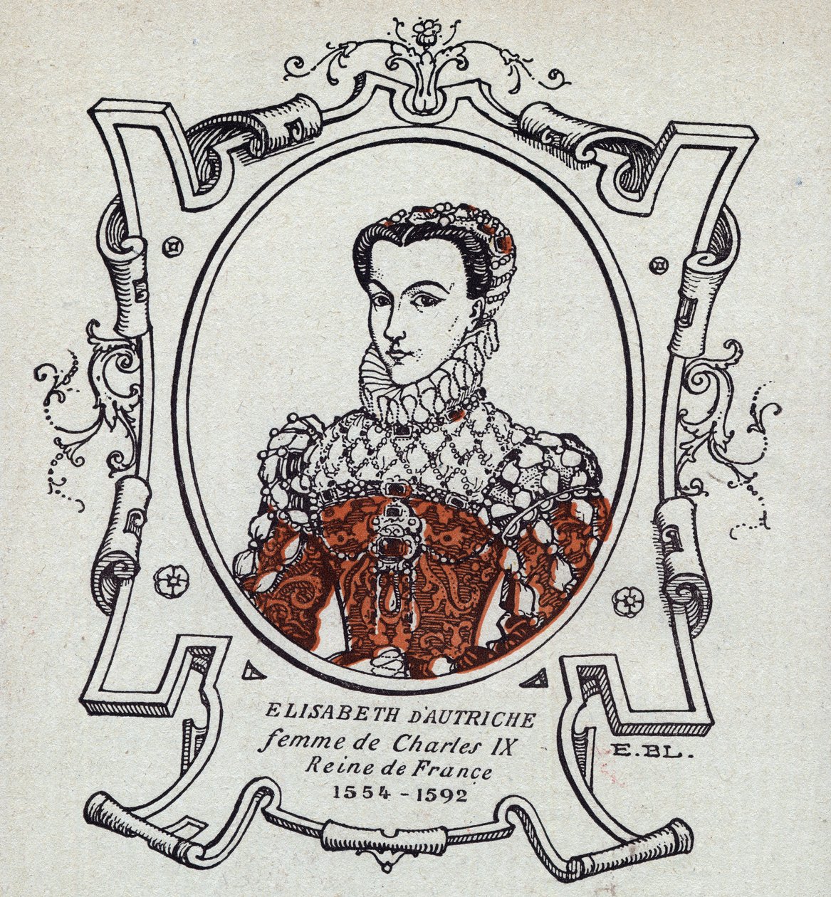 Porträt von Elisabeth von Österreich (1554-1592), Königin von Frankreich von Unknown Artist