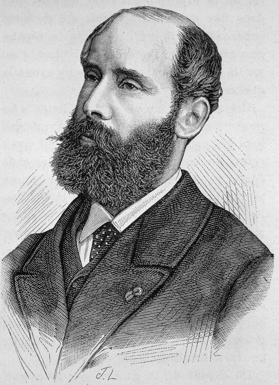 Porträt von Emile Keratry (1832-1904). Gravur des späten 19. Jahrhunderts in „Histoire de France“ von H. Martin. von Unknown artist