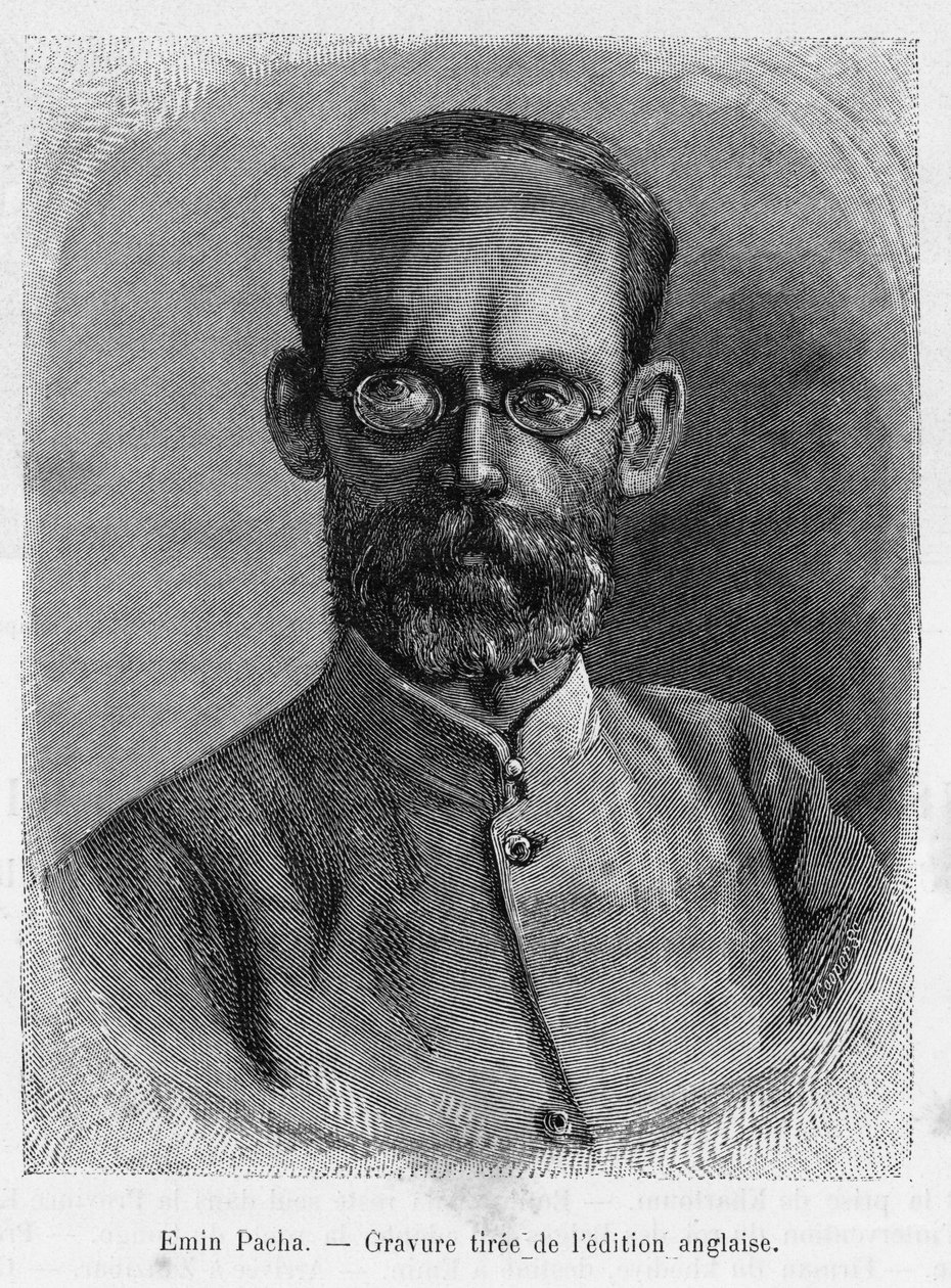 Porträt von Emin Pascha (Isaak Eduard Schnitzer 1840-1892), Arzt, Naturforscher, Entdecker und Gouverneur der ägyptischen Provinz Äquatoria. Gravur zur Illustration der Geschichte 