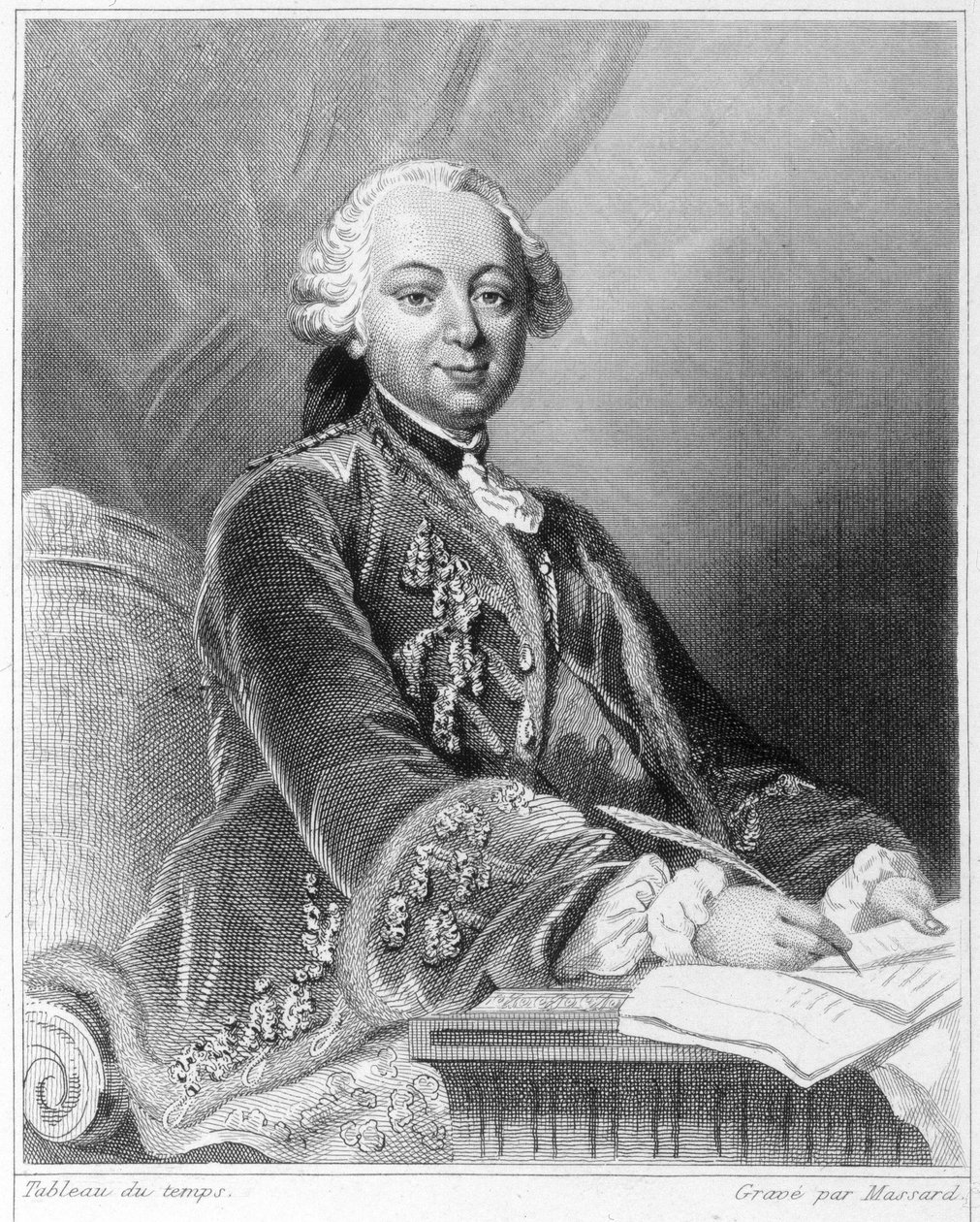 Porträt von Etienne François, Herzog von Choiseul (1719-1785), französischer Politiker - in „Geschichte der Franzosen“ von Lavallée, Gravur, undatiert von Unknown artist