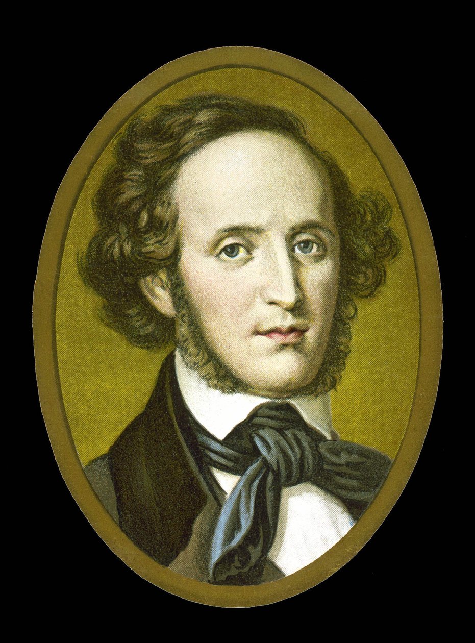 Porträt von Felix Mendelssohn Bartholdy von Unknown artist