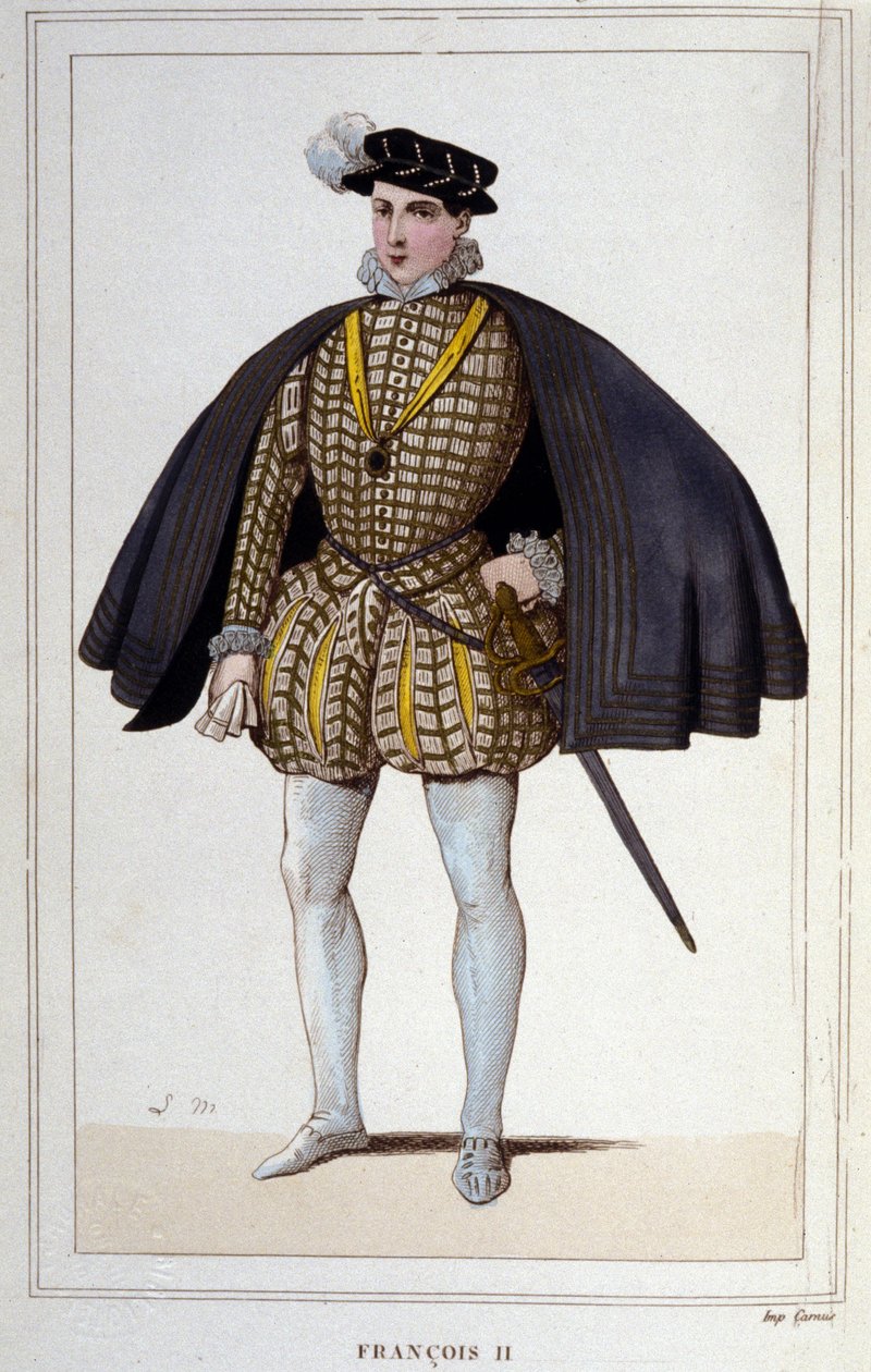 Porträt von Franz II. (1544 - 1560), König von Frankreich, Gravur von 1830 von Unknown artist