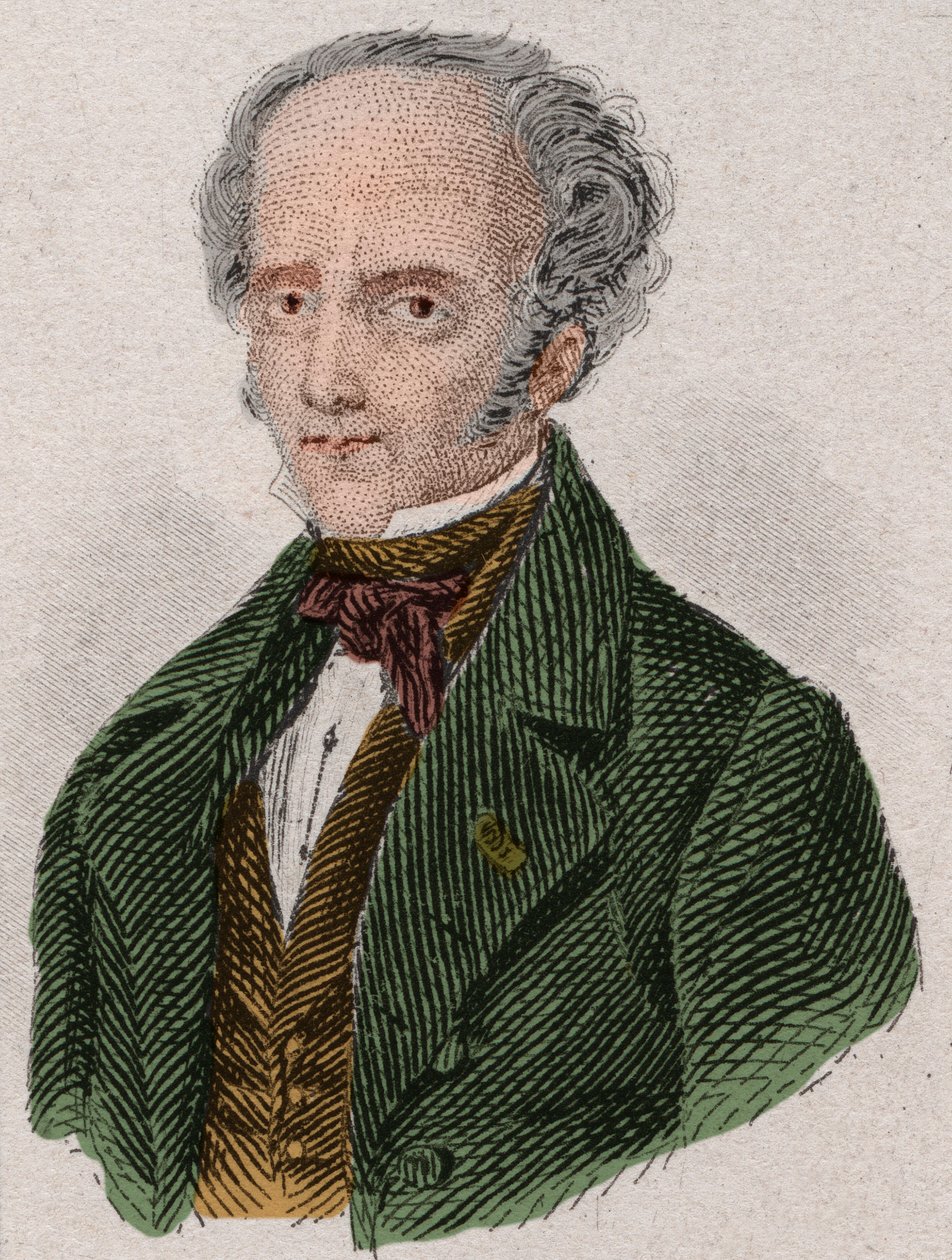 Porträt von François René, Vicomte de Chateaubriand (1768-1848), französischer Schriftsteller. Gravur von 1876. von Unknown artist