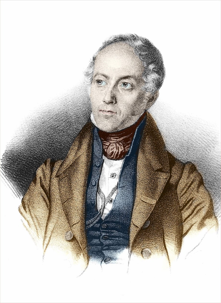 Porträt von François Guizot (1787 - 1874) französischer Politiker und Historiker. Gravur 19. Jahrhundert von Unknown artist
