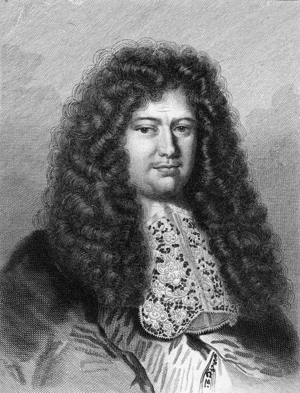 Porträt von François Michel Le Tellier, Marquis de Louvois (1639 - 1691), französischer Politiker - in „Histoire des Français“ von Lavallée, Gravur, sd von Unknown artist