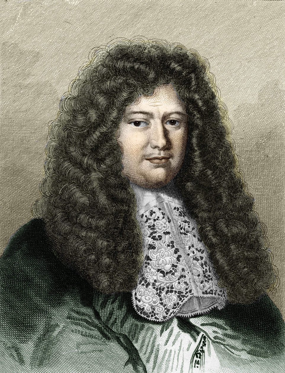 Porträt von François Michel Le Tellier, Marquis de Louvois (1639-1691), französischer Politiker - in Histoire des Français par Lavallée, Gravur, sd. von Unknown artist
