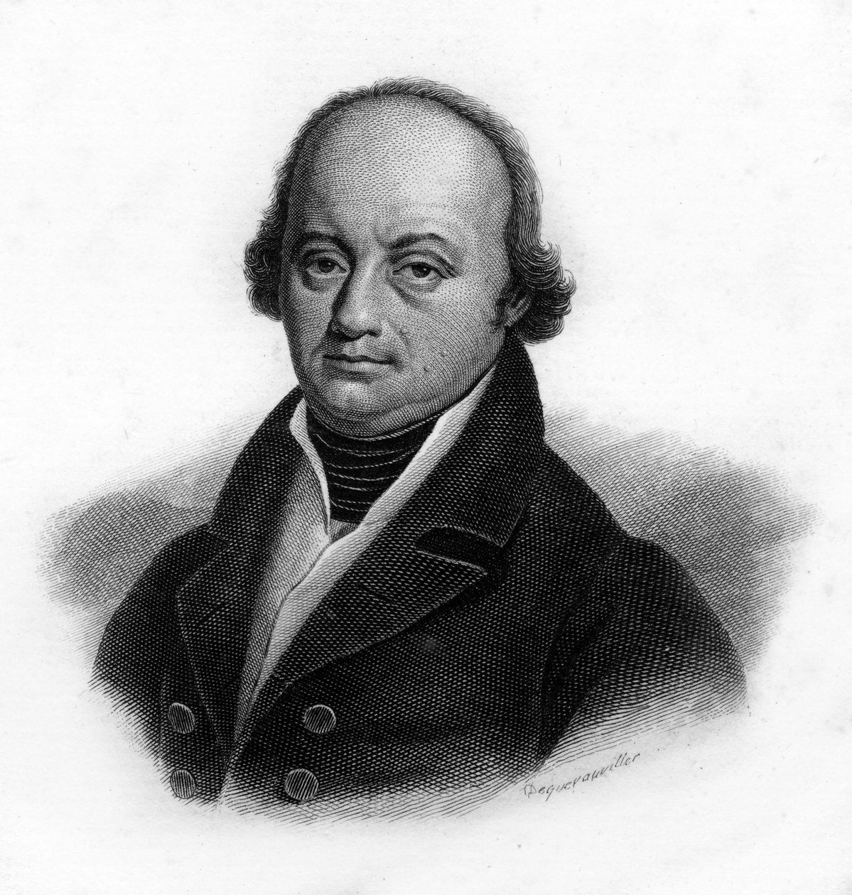 Porträt von Franz-Joseph Gall (1758 - 1828), deutscher Arzt, Gravur des 19. Jahrhunderts von Unknown artist