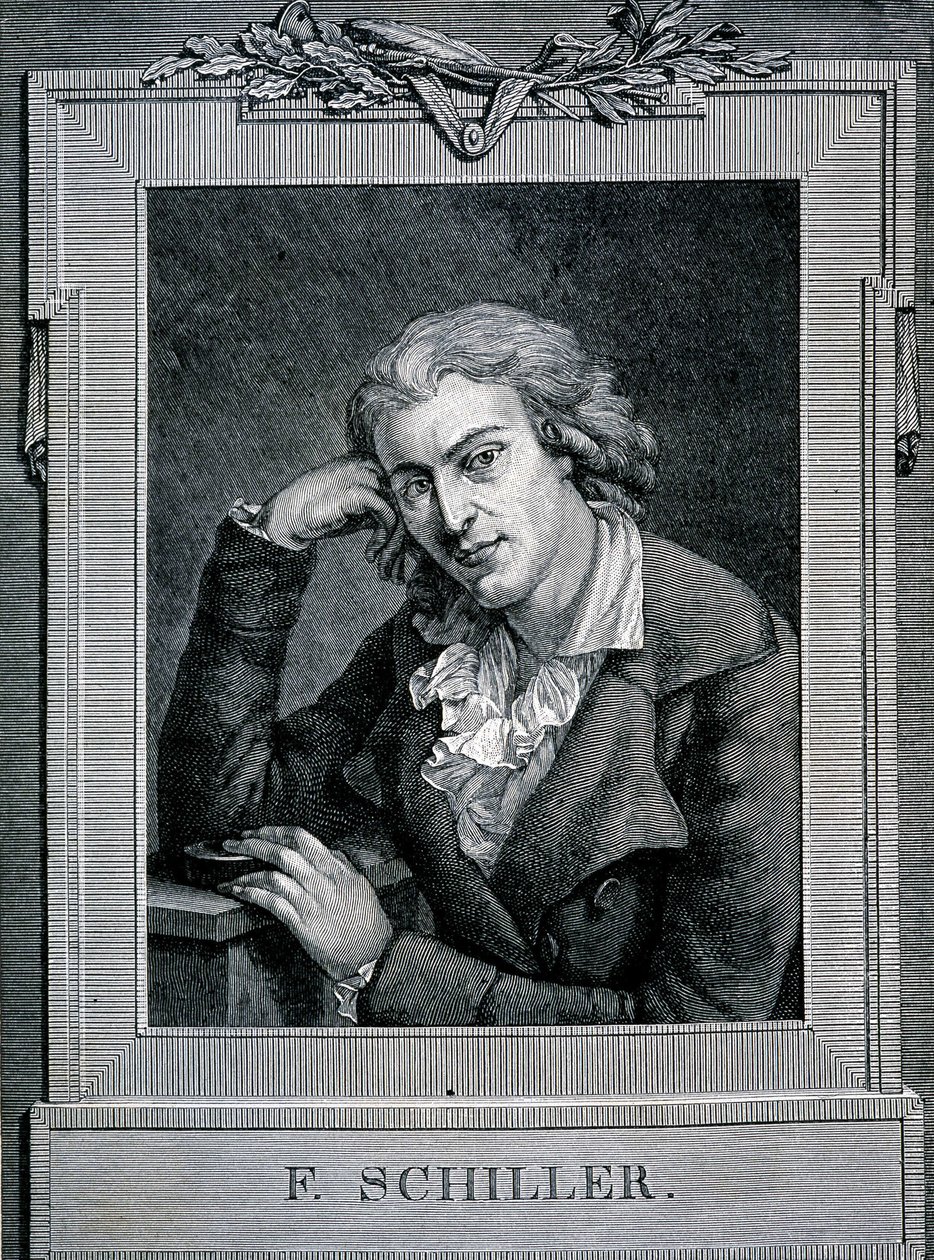 Porträt von Friedrich von Schiller (1759 - 1805), deutscher Dichter und Dramatiker von Unknown artist