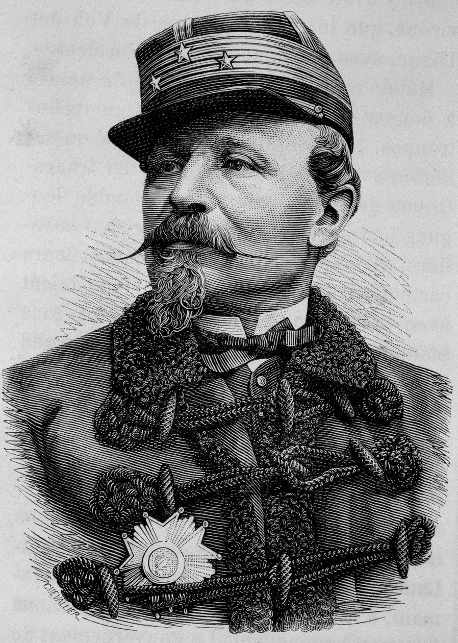 Porträt von General Chanzy (1823 - 1883). Gravur aus dem späten 19. Jahrhundert in „Histoire de France“ von H. Martin von Unknown artist
