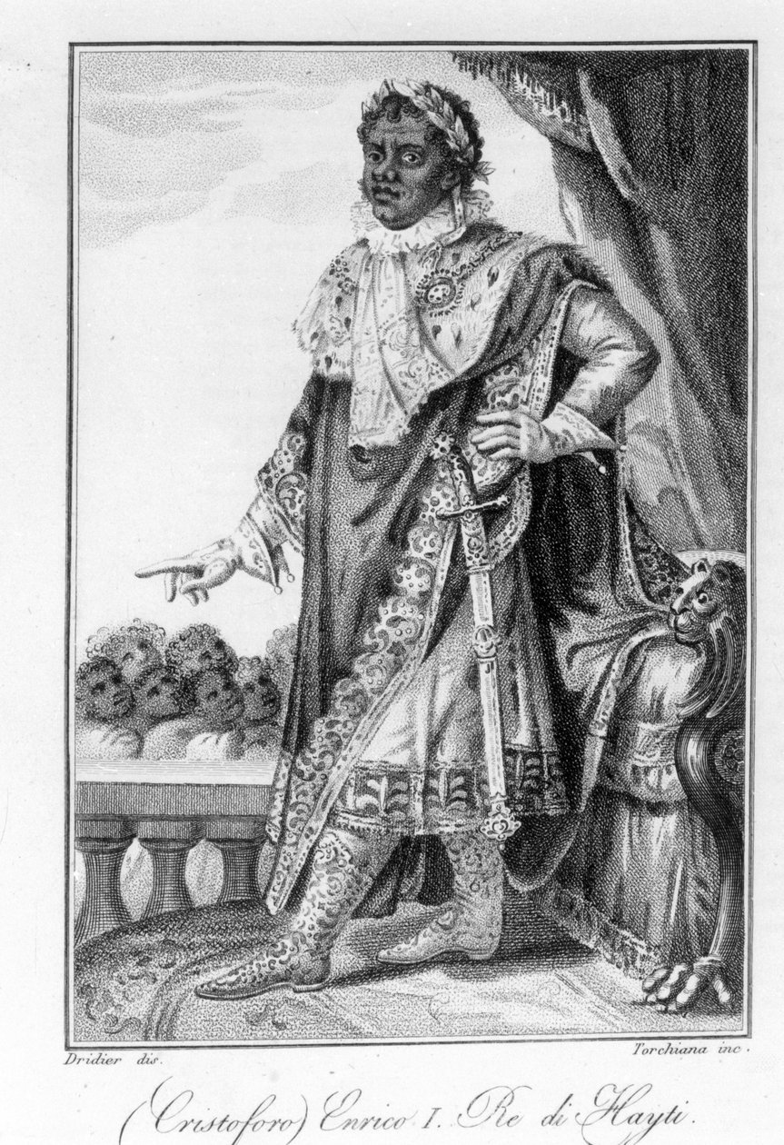 Porträt von General Henry Christophe, König von Haiti, Held der Unabhängigkeit Haitis. Gravur 19. Jahrhundert von Unknown artist