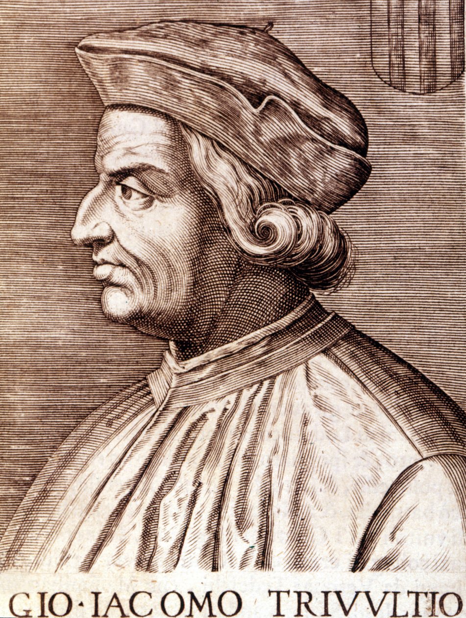 Porträt von Giangiacomo Trivulzio (Marschall Trivulce) Marquis de Vigevano in französisch Trivulce. Marschall von Frankreich (1448 bis 1518). Gravur des 17. Jahrhunderts von Unknown artist