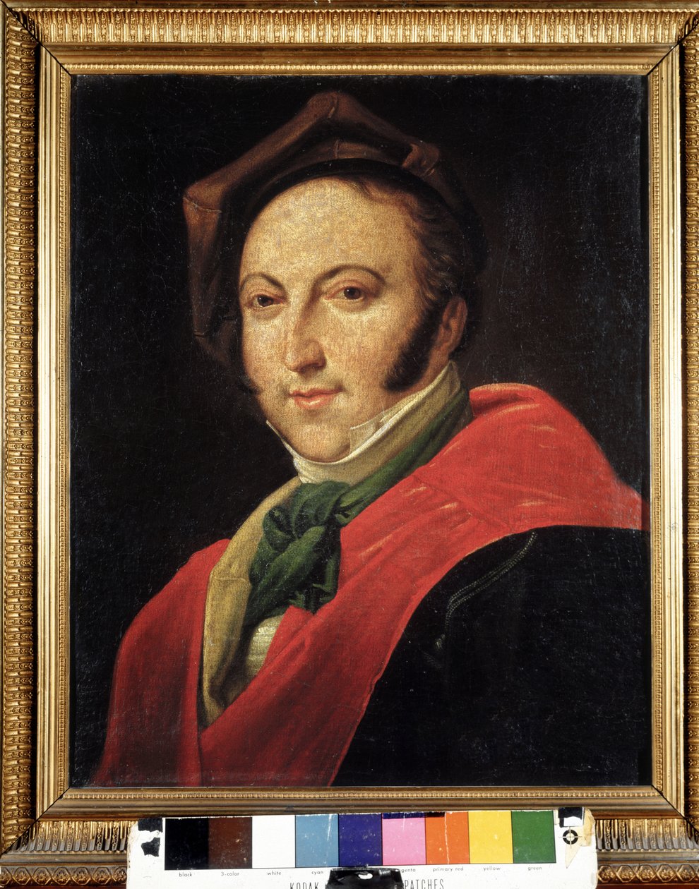 Porträt von Gioacchino Rossini (1792-1868) mit Hut. Anonymes Gemälde. Museo bibliografico. Bologna von Unknown artist
