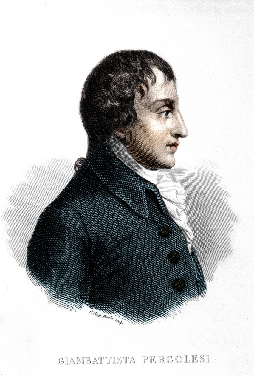 Porträt von Giovanni Battista Pergolesi (Jean Baptiste Pergolese, Jean-Baptiste) (1710 - 1736) von Unknown artist